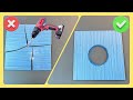 Genius ideas how to cut a floor tile circle  how to drill into a tile wall without cracking it