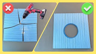 Genius ideas 💡How To Cut A Floor Tile Circle ✅ How To Drill Into A Tile Wall Without Cracking It