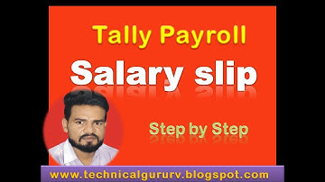 How to maintain company salary payroll in Tally erp9. Pay slip create in Tally Erp9 by Raj Sir
