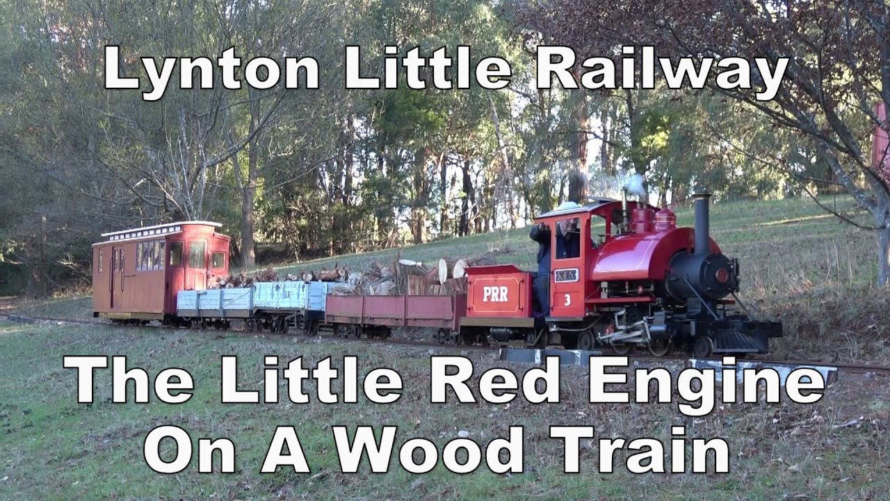Little Red Engine On A Wood Train - YouTube
