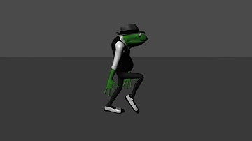 Frog Humanoid Walk Cycle