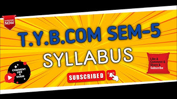 | T.Y.B.Com Sem-5 | Syllabus | અભ્યાસક્રમ |