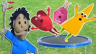 The Shapes  | VIVASHAPES  | The Crazy Trampoline  | Shapes In Real life.Video for kids