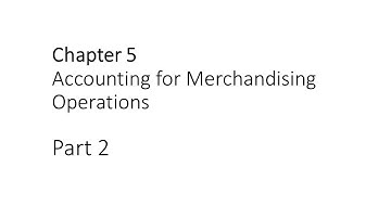Principles in Financial Accounting Chapter 5 Part 2