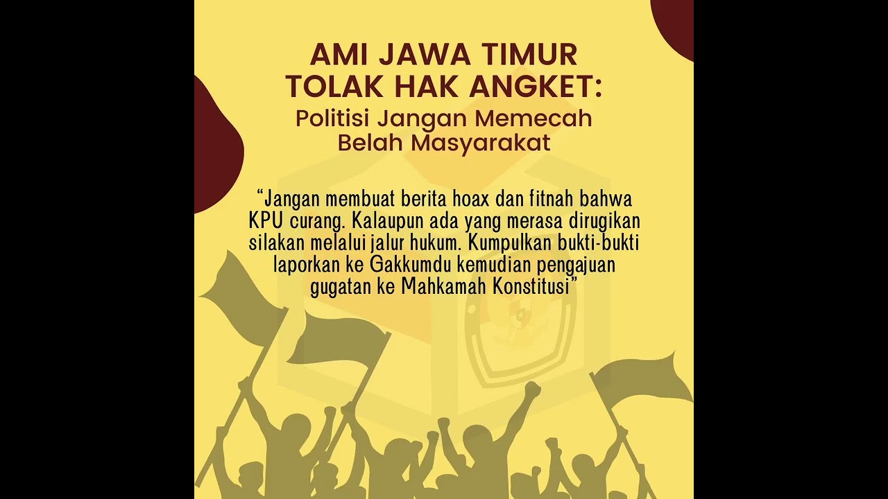 Masyakat Indonesia Tolak Hak Angket