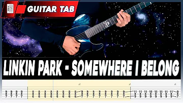 【LINKIN PARK】[ Somewhere I Belong ] cover by Masuka | LESSON | GUITAR TAB