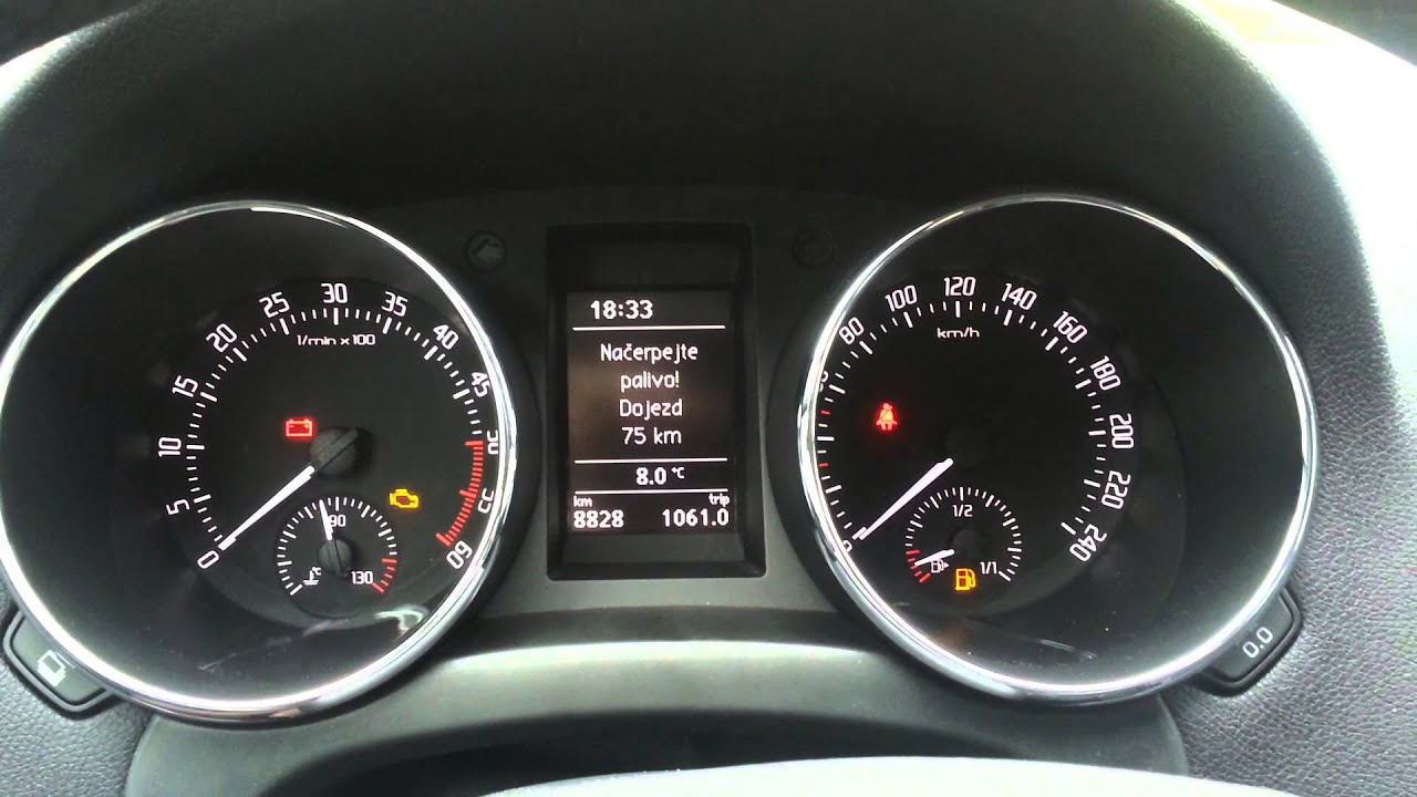 Шкода йети загорается давление масла - 94 фото