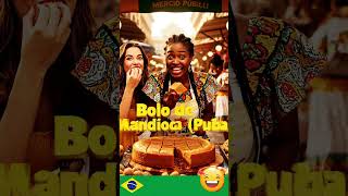 Bolo de Mandioca Puba 🍞🍠 | Textura densa e úmida cortada em quadradinhos