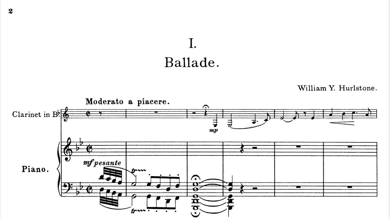 4 Characteristic Pieces (Clarinet and piano) - William Y. Hurlstone