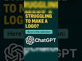 Struggling with Logo Design? Try This ChatGPT Trick! 🎨✨