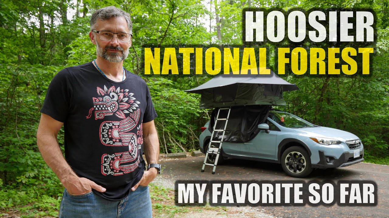 SOLO CAR CAMPING in HOOSIER National Forest, Indiana [Suburu Crosstrek