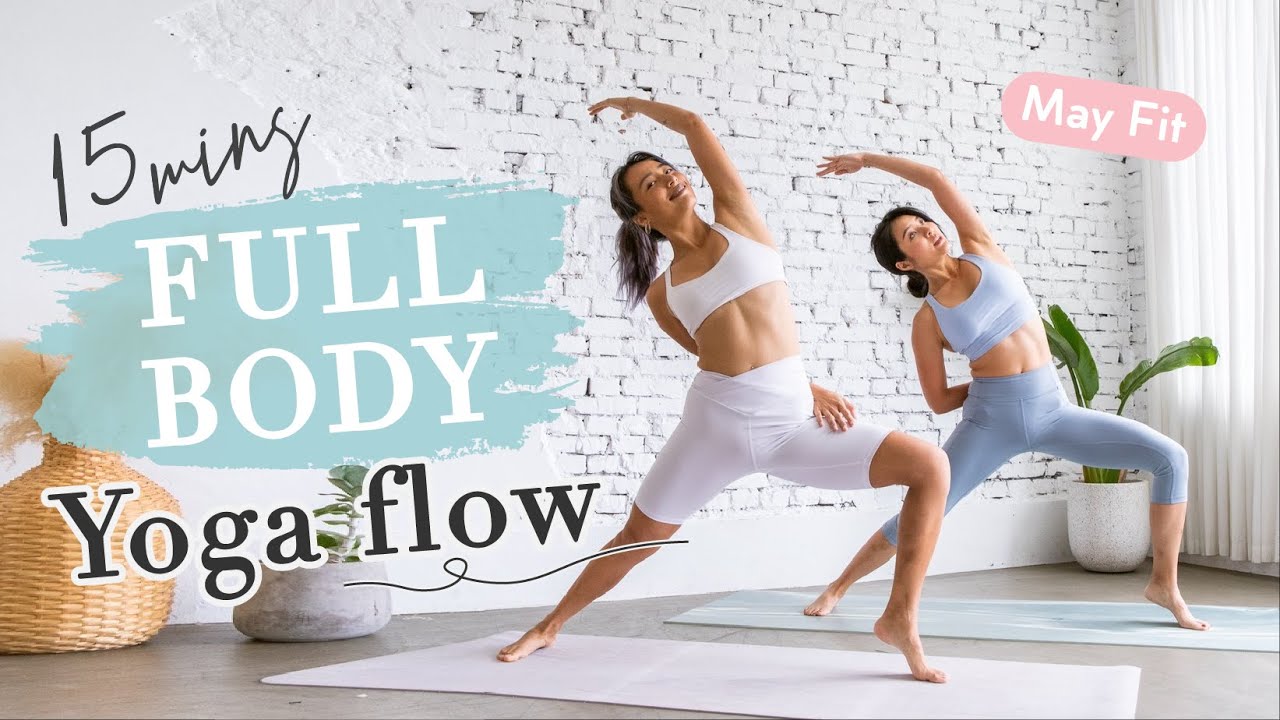 居家15分鐘結合肌力的流動瑜伽 | 加強核心、放鬆全身僵硬肌肉 (適合初中階者入門) At-home 15 min Full Body Yoga Flow