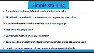 Simple staining