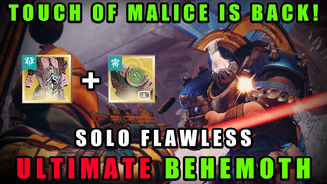 Touch Of Malice Is The King Of Primaries With This Build- Solo Flawless Ultimate Behemoth [Destiny2]