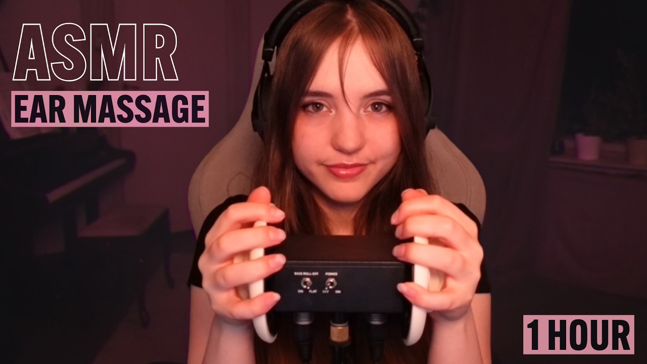ASMR 🩷 Ear Massage 🩷 1 Hour & No talking 🩷