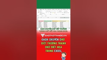 Cách chuyển chữ viết thường thành chữ viết hoa trong excel #daotaotinhoc #excel #tinhocvanphong