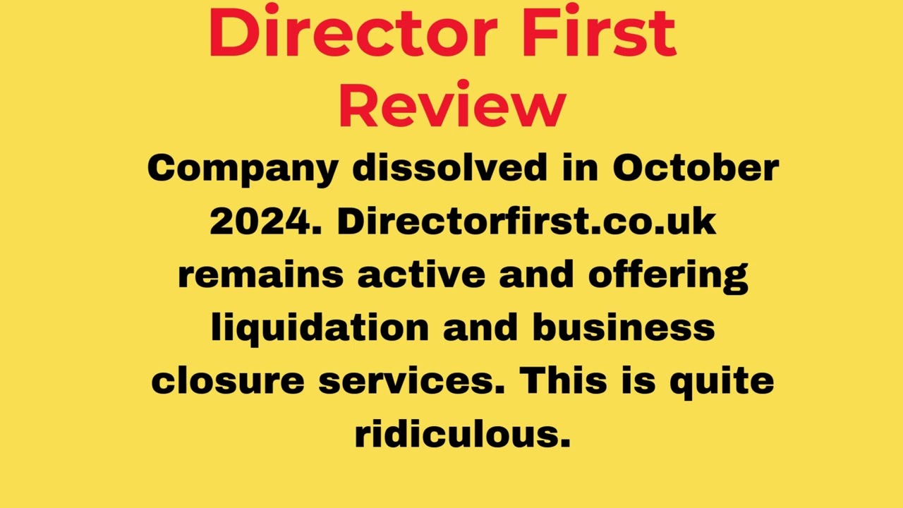Director First Review🚫Reasons to avoid directorfirst.co.uk services at all cost