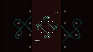 6*2 simple muggulu with dots||easy rangoli designs||simple kolam