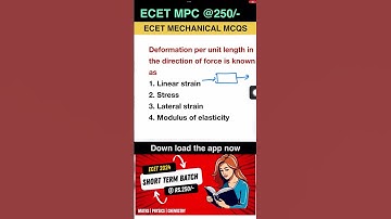 ECET Mechanical MCQS-25 | How to get best rank in ECET,#Ecetshort 1,#Sbtet,#ecet