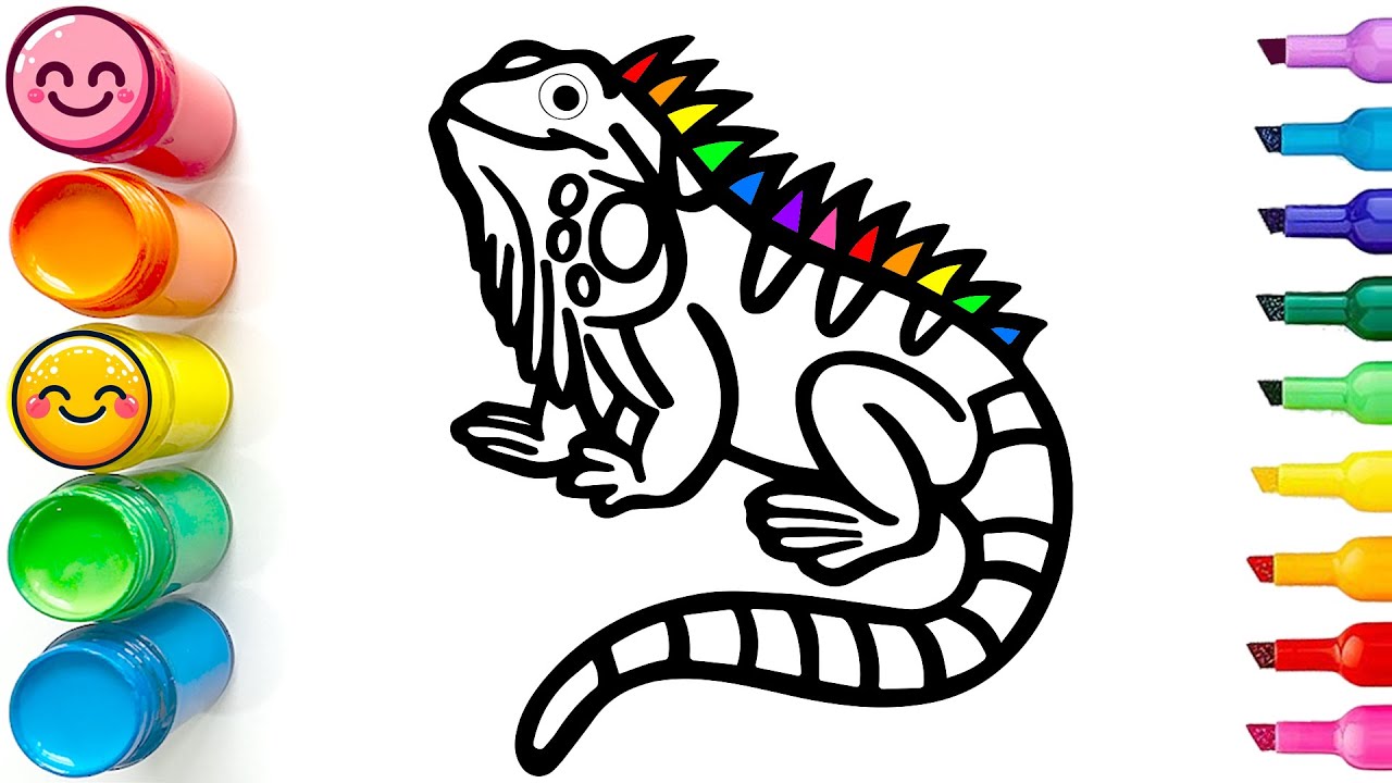How to Draw a Cute Iguana | Easy Step by Step Tutorial