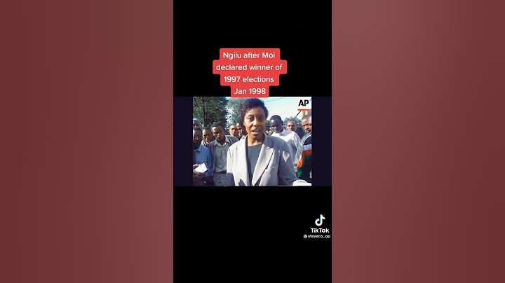Charity ngilu in 1997 After moi declared the president
