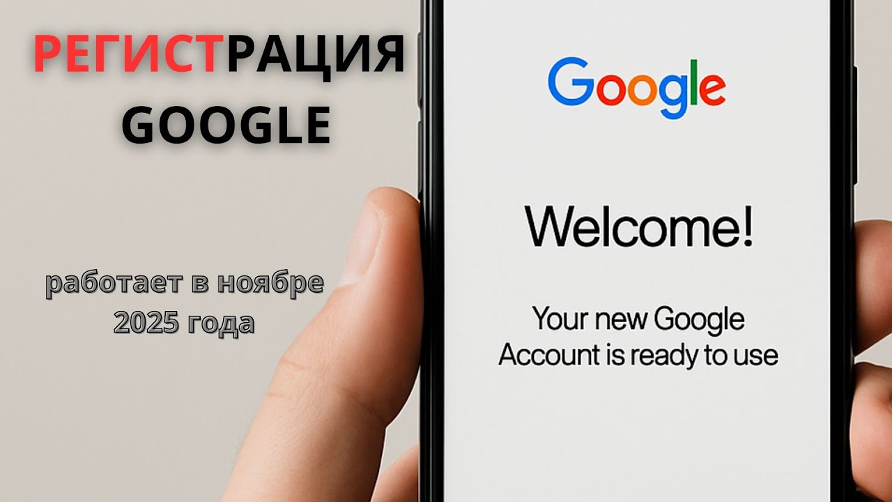 Регистрация Google с телефона — ИДЕАЛЬНО работает! (Ноябрь 2025)