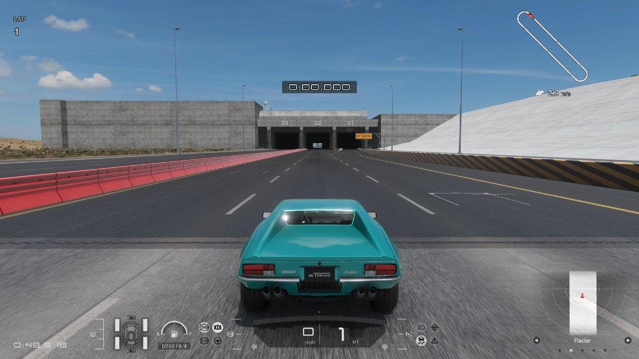 Gran Turismo 7 PS5: De Tomaso Pantera Top Speed Run