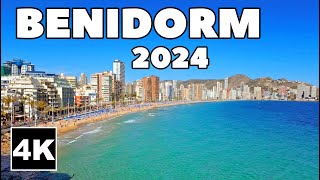 Benidorm Levante Beach Walk 4K