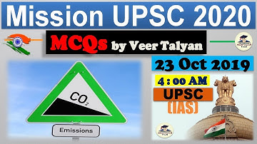 UPSC Prelims 2020 Preparation - 23 October 2019 Daily Current Affairs MCQ for UPSC / CSE / IAS SLV