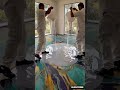 Lizurious bedroom with emerald Red epoxy flooring🤣😈#epoxy #floor #epoxyfloor