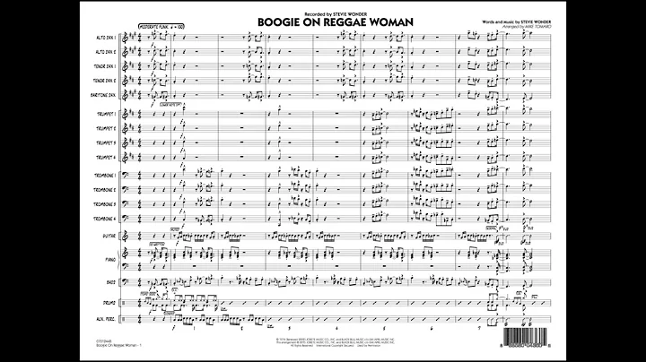 Boogie On Reggae Woman by Stevie Wonder/arr. Mike Tomaro