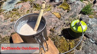 Field testing a Spurtle - Outdoor breakfast on the Trangia Triangle