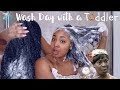 WASH DAY ROUTINE with a TODDLER | NATURAL HAIR