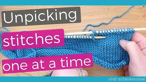 Tinking, aka How To Unravel Knitting One Stitch At A Time