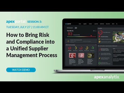 DEMO: How to Bring Risk and Compliance into a Unified Supplier Management Process