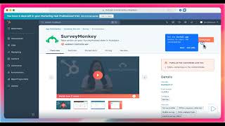 How to Install and Connect HubSpot with SurveyMonkey through App Marketplace Step-by-Step