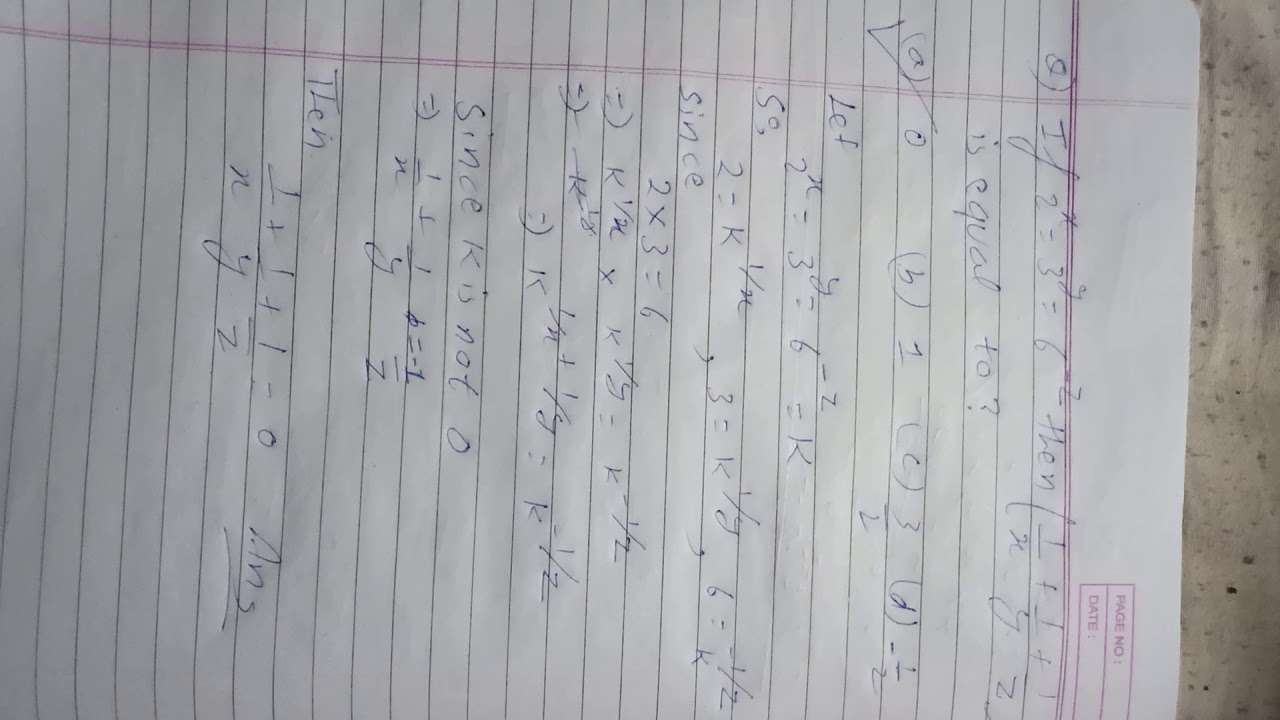 If 2 x 3 y 6 z Then What Is The Value Of 1 x 1 y 1 z YouTube if-2-x-3-y-6-z-then-what-is-the-value-of-1-x-1-y-1-z-youtube