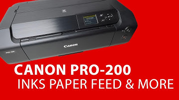 Canon PRO-200 Ink Install Printer Panel and Paper Feed