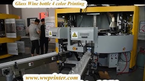 4 Color Wine Glass Bottle Screen Printing Machine CNC04
