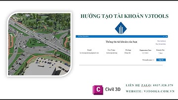 2. Đăng ký tài khoản sử dụng V3Tools trong Civil3D