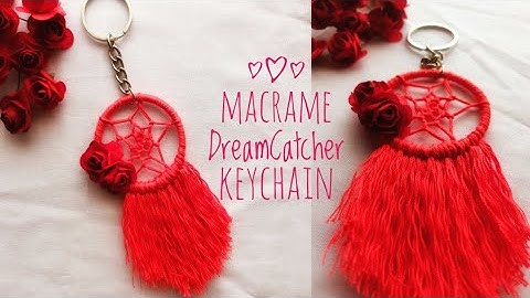 Macrame DreamCatcher Keychain | How to make Macrame DreamCatcher | Diy DreamCatcher Keychain