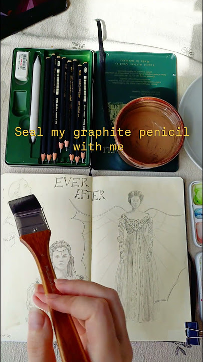 Ever After spread - sealing graphite pencil