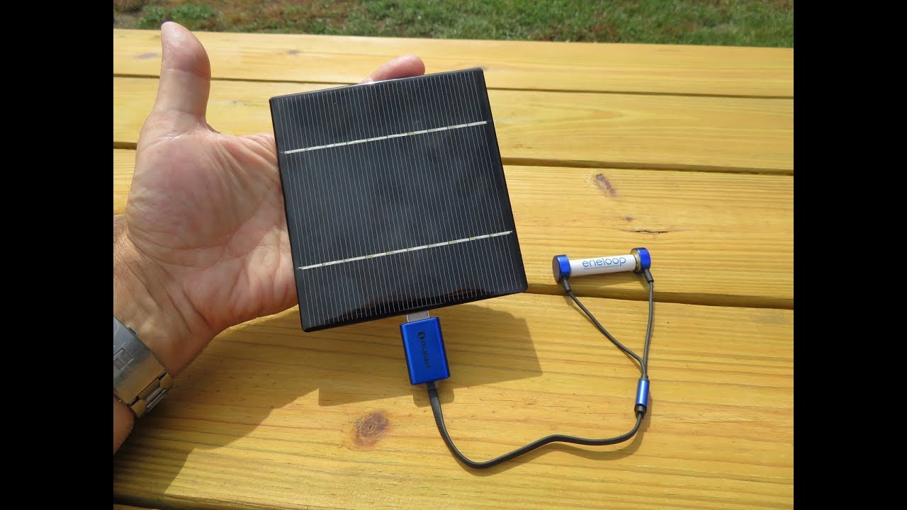 AA Battery Charging Solar Panel And OLIGHT Magnetic Charger Aaa YouTube