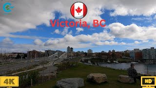 Johnson Bridge Walking Tour in Victoria 4K | Virtual Tour Downtown Victoria Britsh Columbia