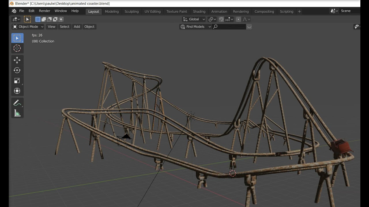 Roller Coaster Test Animation Youtube