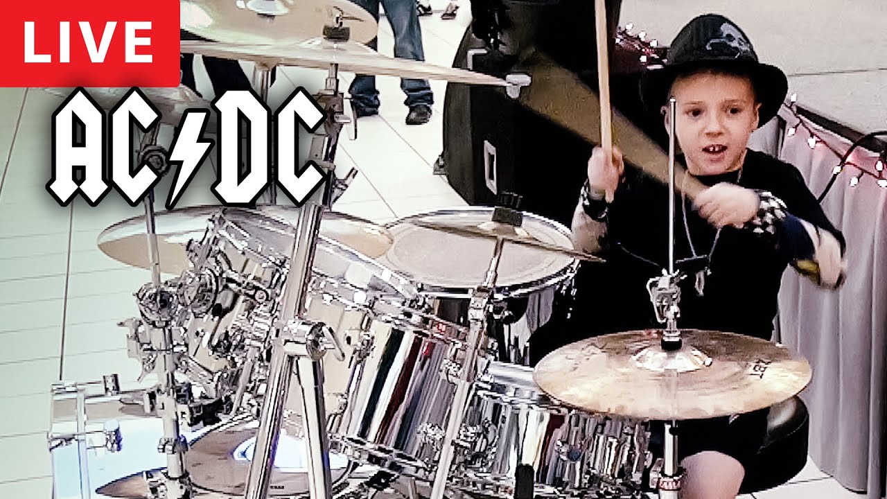 AC/DC - Back In Black - Avery Drummer - age 6