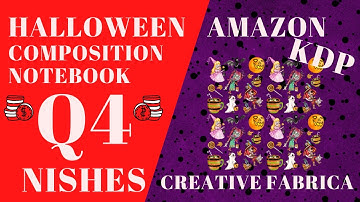 Halloween Composition Notebook Part 2: How to Create Pattern Design Using Creative Fabrica Elements