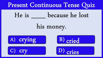 Present Continuous Tense Quiz 2