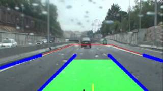 Lane tracking and vehicle tracking (rainy day)