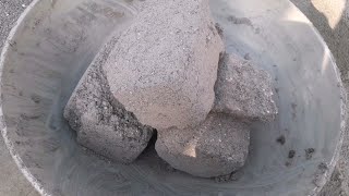 Sand mud shapes crumbling in steel tub and water crumbling satisfying video ????